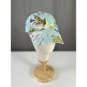 1990s Polo by Ralph Lauren Cap TROPICAL ISLAND HAWAIIAN LANDSCAPE Yacht Preppy